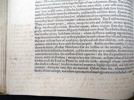 Montaigne Essays marginalia