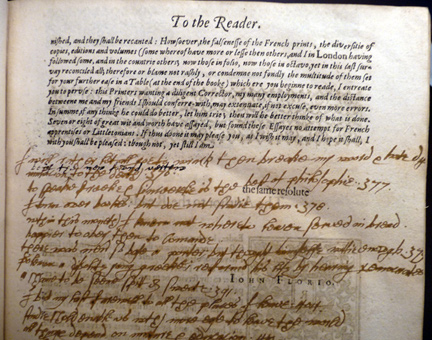 Montaigne Essays marginalia