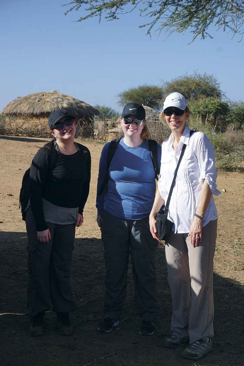 Brandenstein and Willard with Marie Mayes in Tanzania