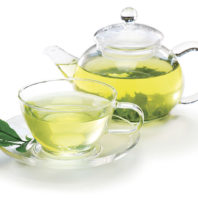 green tea cup & teapot