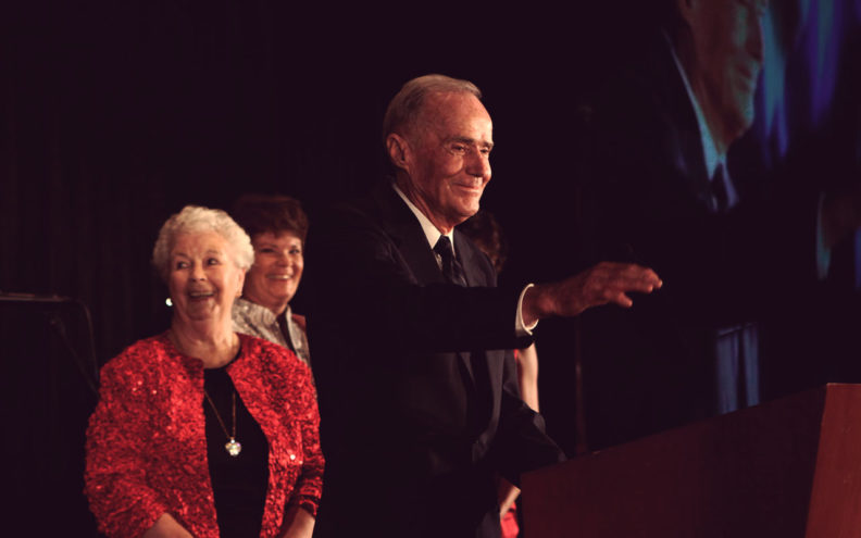 Bob Smawley presenting at award ceremony