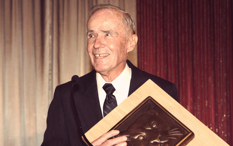 Bob Smawley with award