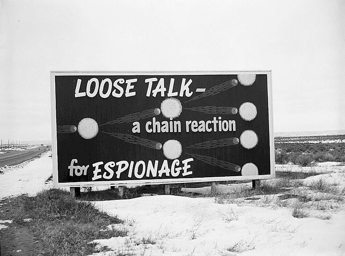 Cold War-era billboard at the Hanford site