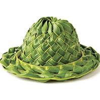 Hat made from leaves