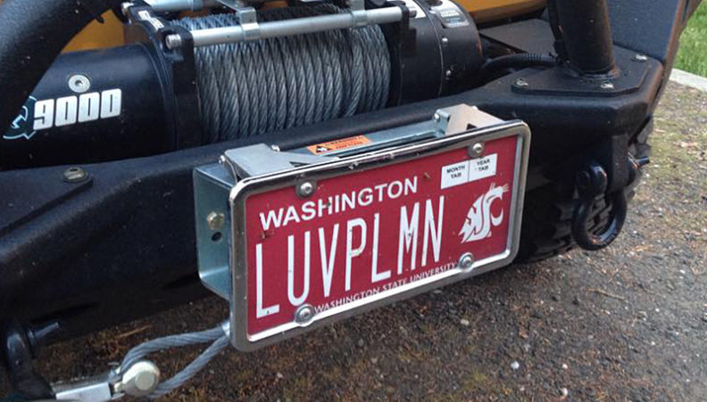 WSU custom license plate