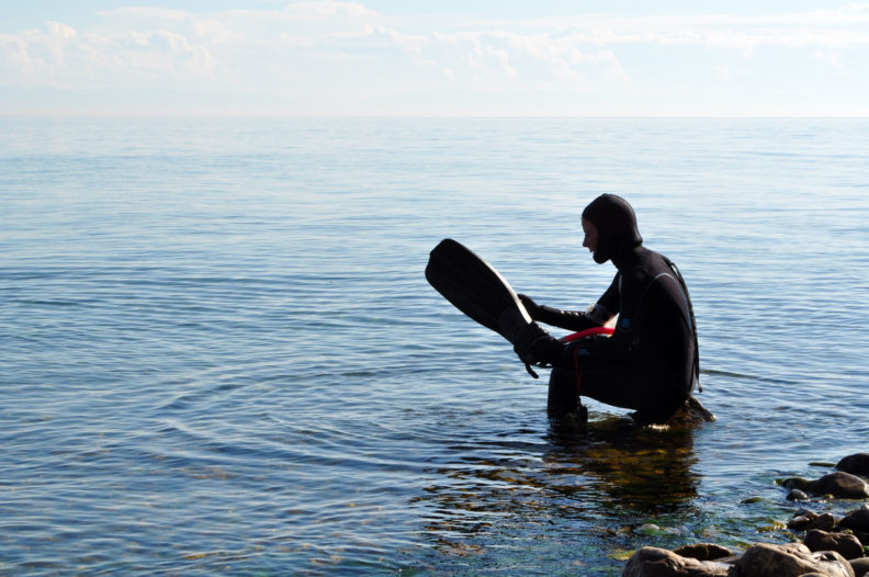 Snorkeling in Lake Baikal