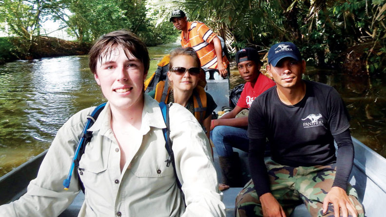 Travis King and other researchers in Costa Rica