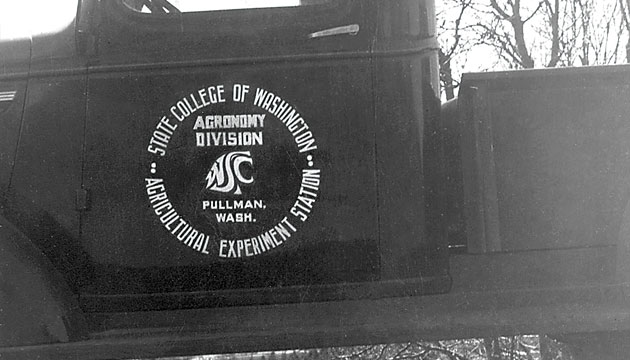 WSC campus truck with logo in 1936