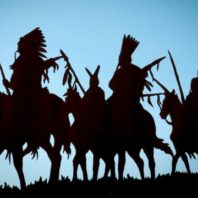 sculptures by artist and tribal planner Virgil Marchand near Nespelem