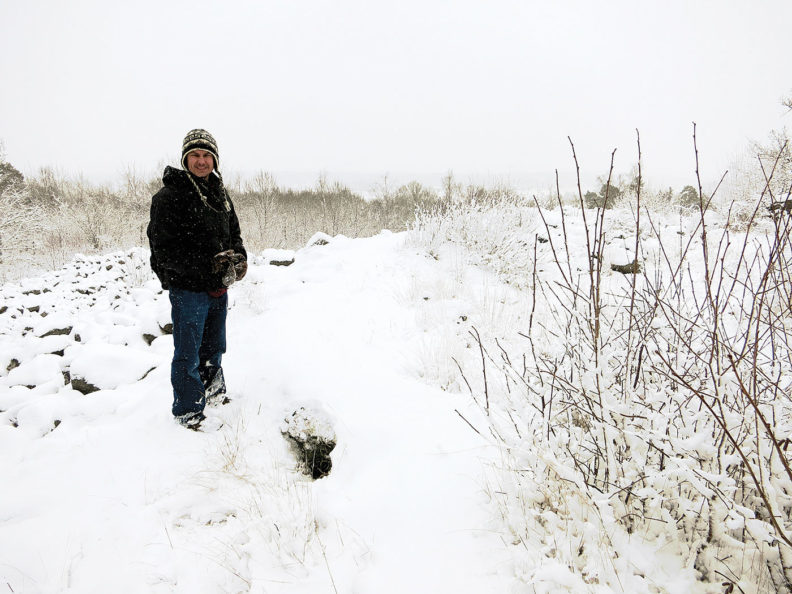 John McCloy at the Broborg hillfort