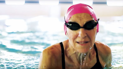 Older woman swimming at Panorama