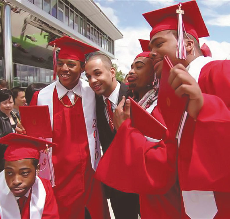 Damien Pattenaude at a Renton High School graduation