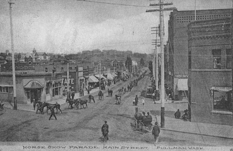 Horse parade 1910 in Pullman