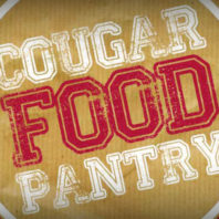 Cougar Food Pantry sign on the WSU Vancouver campus