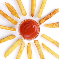 French fries with sauce