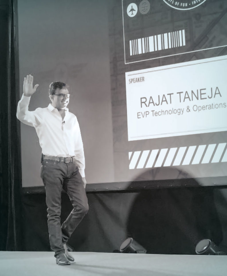 Rajat Taneja on stage