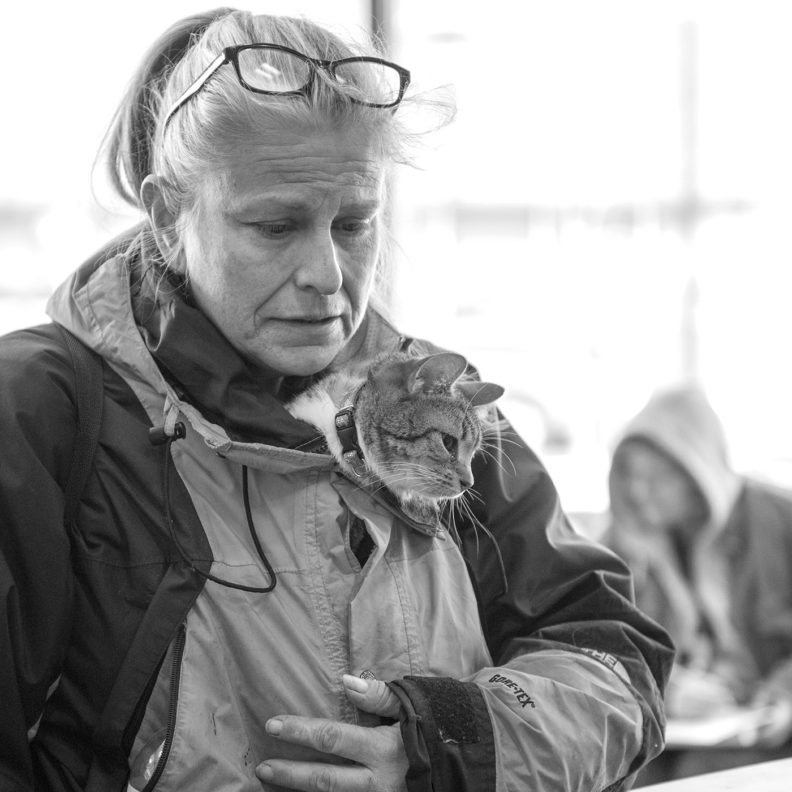 Woman with cat. Photo Robert Hubner