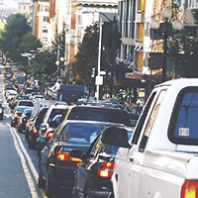 Vehicles in a traffic jam in Seattle. Courtesy Crosscut