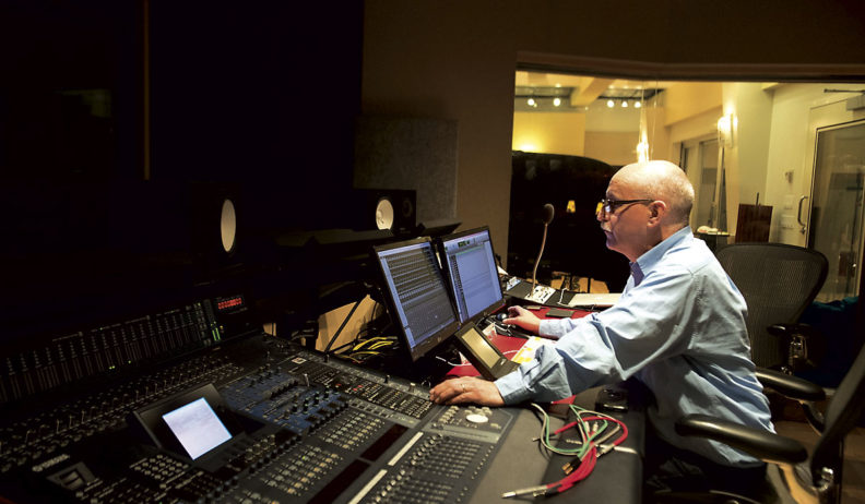 Dave Bjur in the WSU recording studio