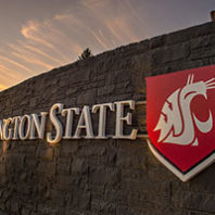 WSU stone welcome sign in Pullman