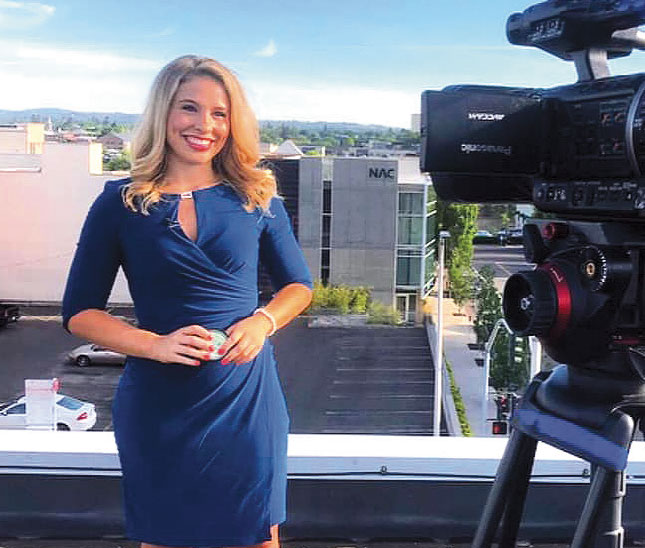 Majestic Storm with video camera about to do weather report in Spokane