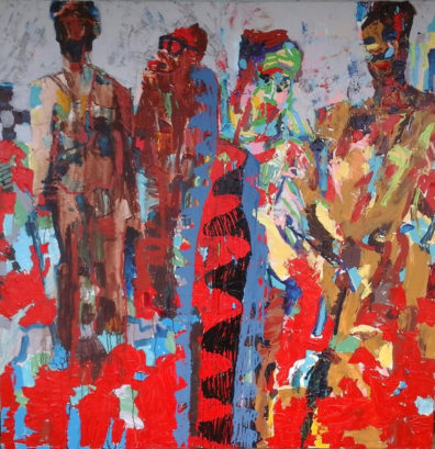 Painting of figures by Frank Smith