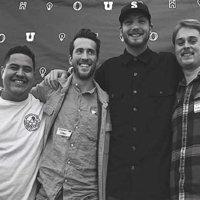 WSU students and Hack-A-House winners Gabriel Hernandez, Ezekiel Nelson, Jacob Monroe, and Coleman Coddington