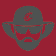 Icon of football coach Nick Rolovich with WSU hat