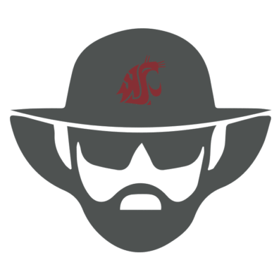 Logo of Nick Rolovich with WSU hat