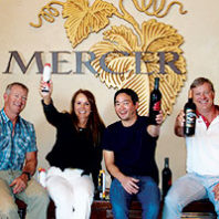 Mercer Estates staff raise their wine