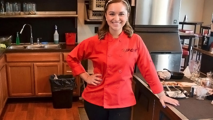 Pauline Q. Garza in kitchen