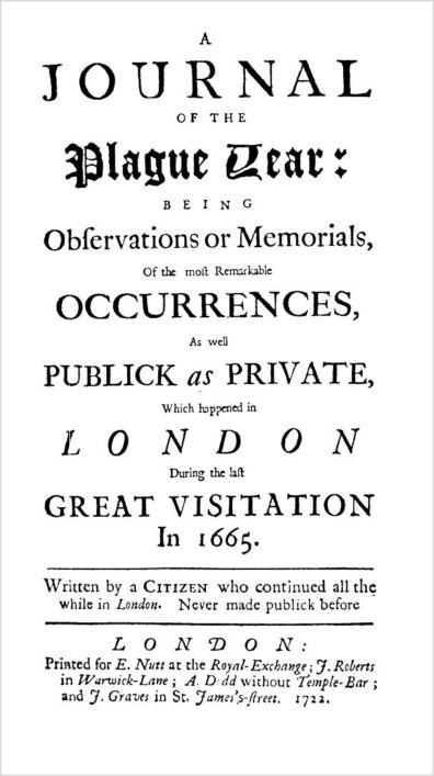 Cover of Daniel Defoe Plague journal