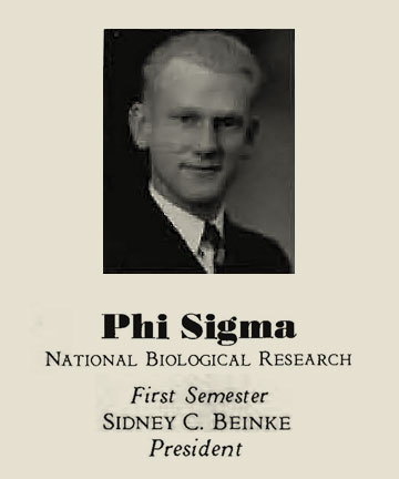 A Yearbook photo of Sidney C. Beinke