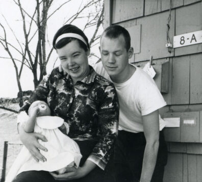 Doug and Tammy Auburg with daughter, 1964