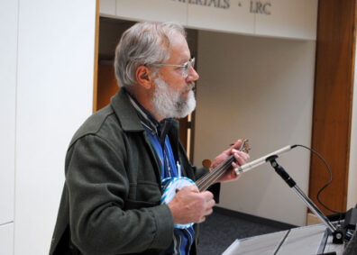 Elwood playing canjo