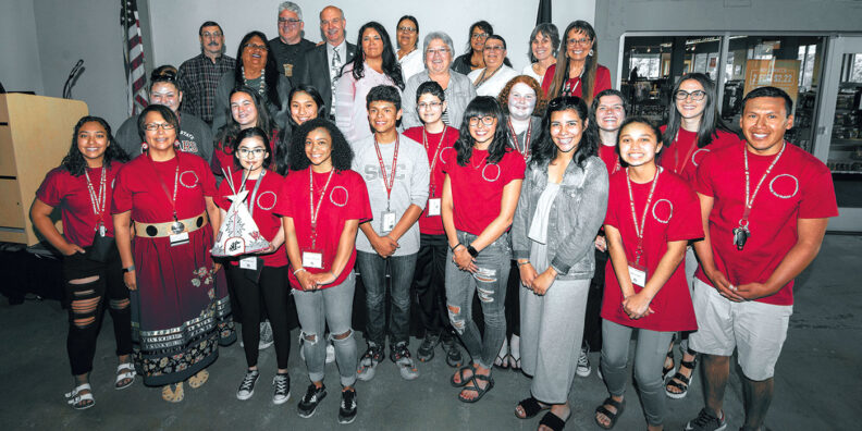 Students and instructors gathered for the Na-ha-shnee Graduation 2019