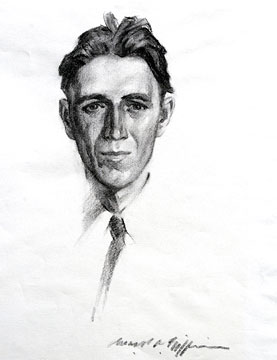Griffin charcoal sketch of Clyfford Still