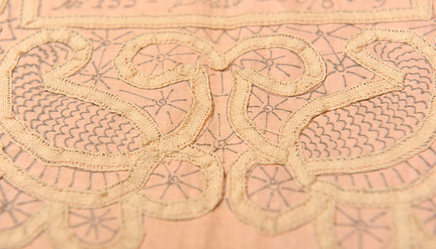 Battenburg lace under construction