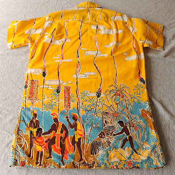 Hawaiian shirt by Shaheen, 1950s, back