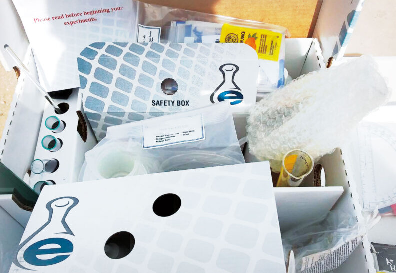 Chemistry kit mailed to students