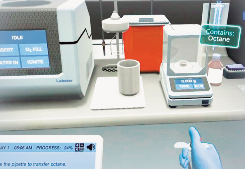 Virtual chemistry lab simulation
