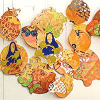 Sculpture by Io Palmer on wall in Portland Airport