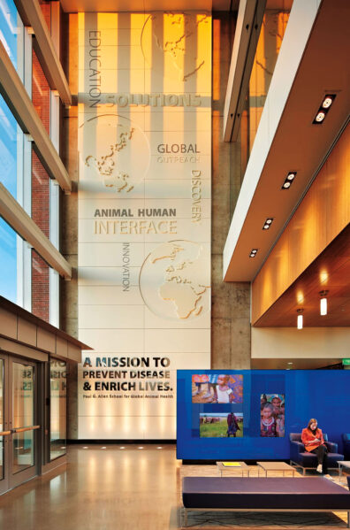 Mural in the Paul G. Allen School for Global Health building at WSU