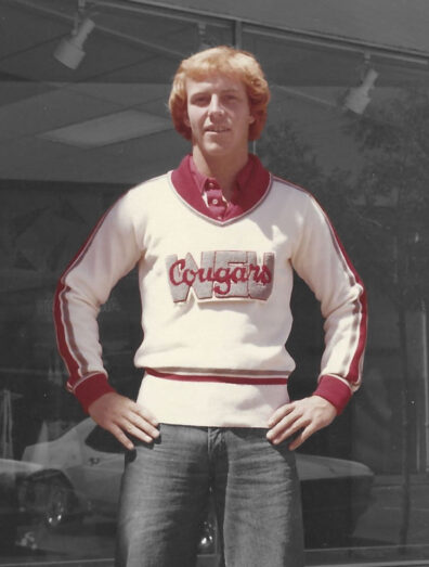 Kim Gage in a WSU Cougars sweater in 1979
