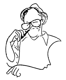 Patrick McManus caricature by Al Hirschfeld