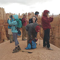 WSU students at Zion National park for Outdoor Recreation Center trip