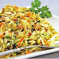 Grilled Coleslaw with Cilantro Vinaigrette