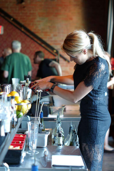 Blake Loos prepares a cocktail at Etsi Bravo