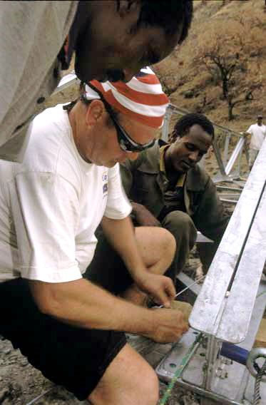 Gary Bunch prepares the bridge