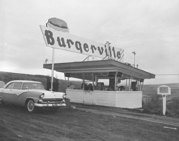 Burgerville drive-in restaurant in Pullman, Washington